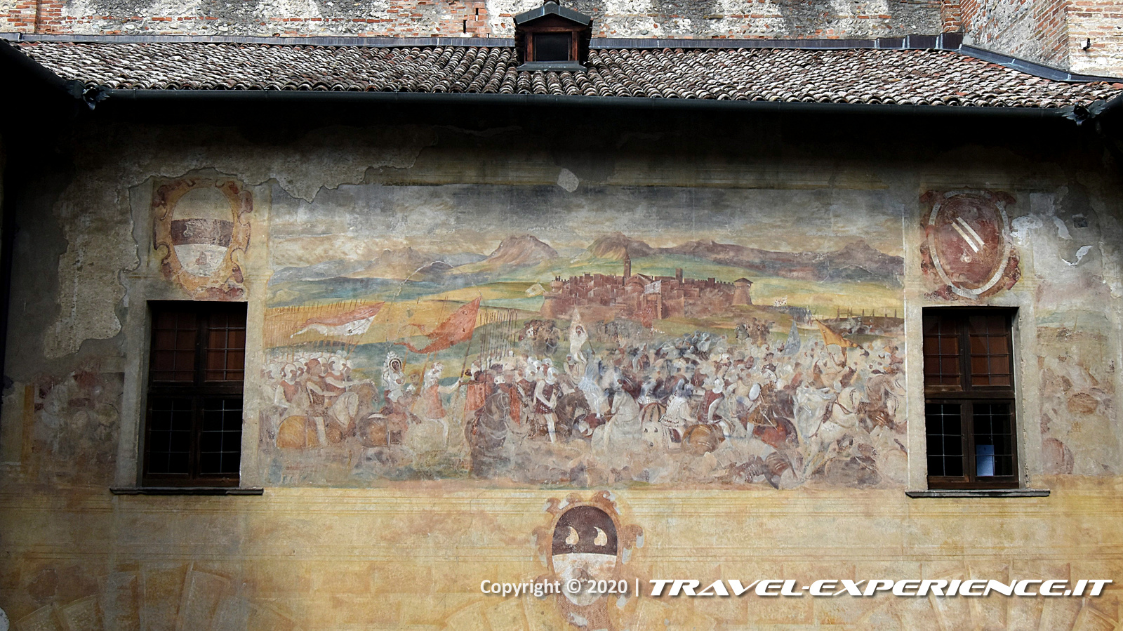 Affresco della Battaglia di Bergamo nel castello di Malpaga